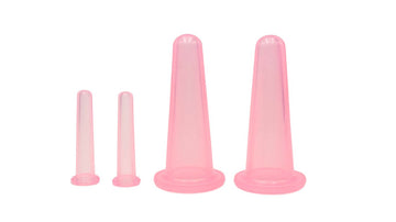 Silicone Cups for Facial Cupping - Pink 4's