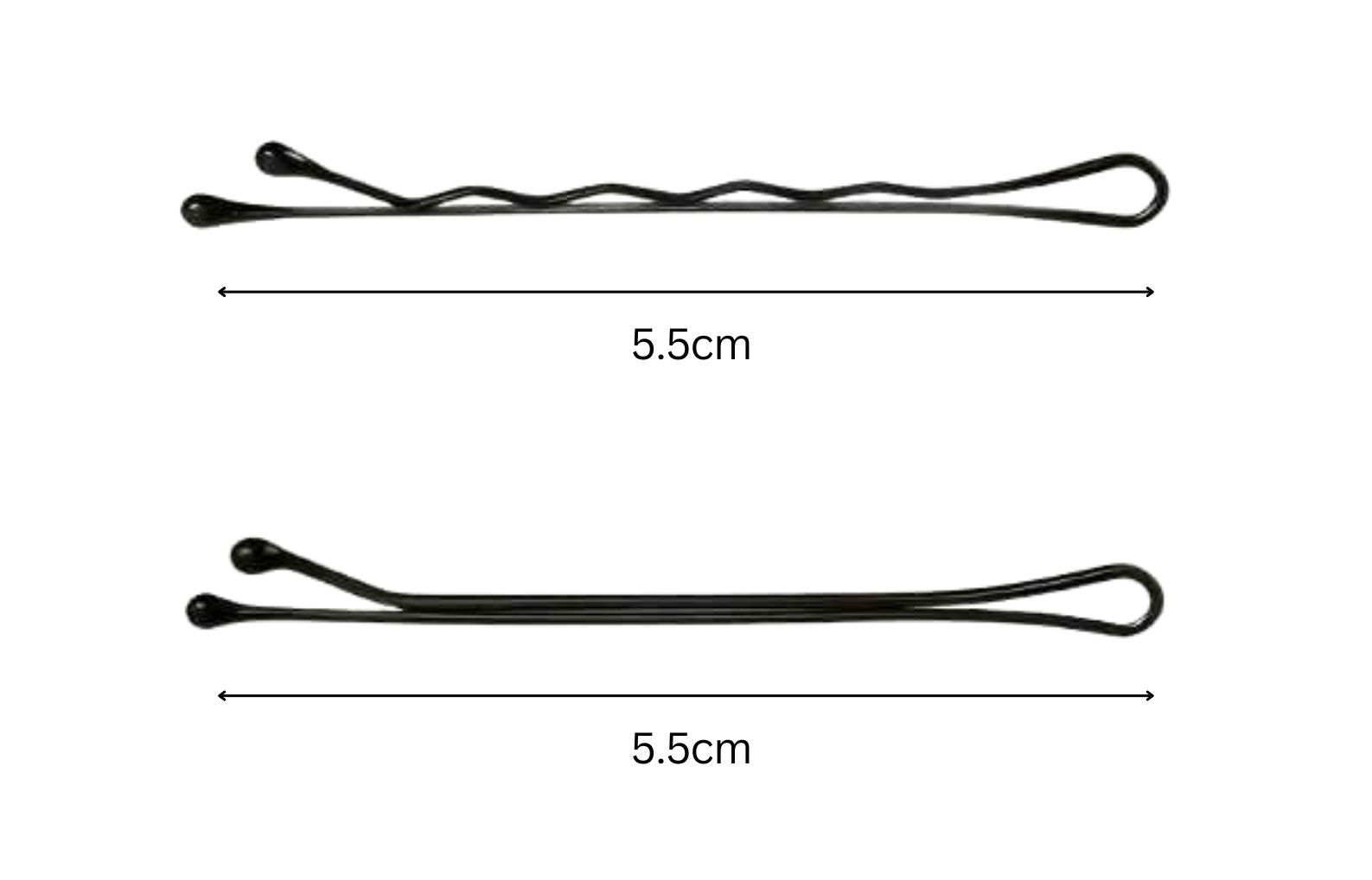 Regular Hair Grips - Black (50's)