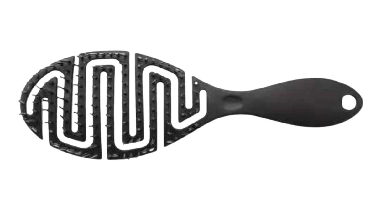 Hollow Detangling Brush - Oval Black