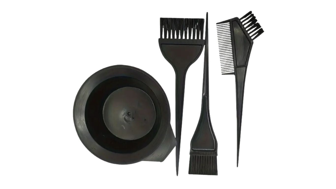 Tinting Bowl & Brushes Black 4pc