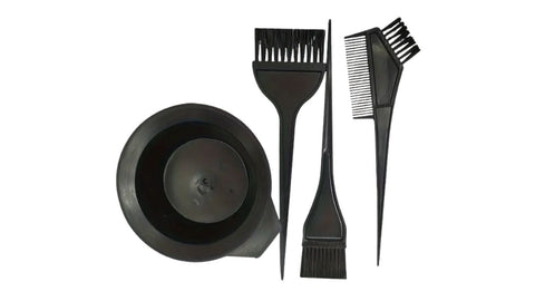 Tinting Bowl & Brushes Black 4pc