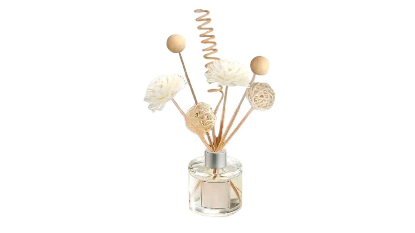 Diffuser Sticks Natural With Balls & Flowers 10pc