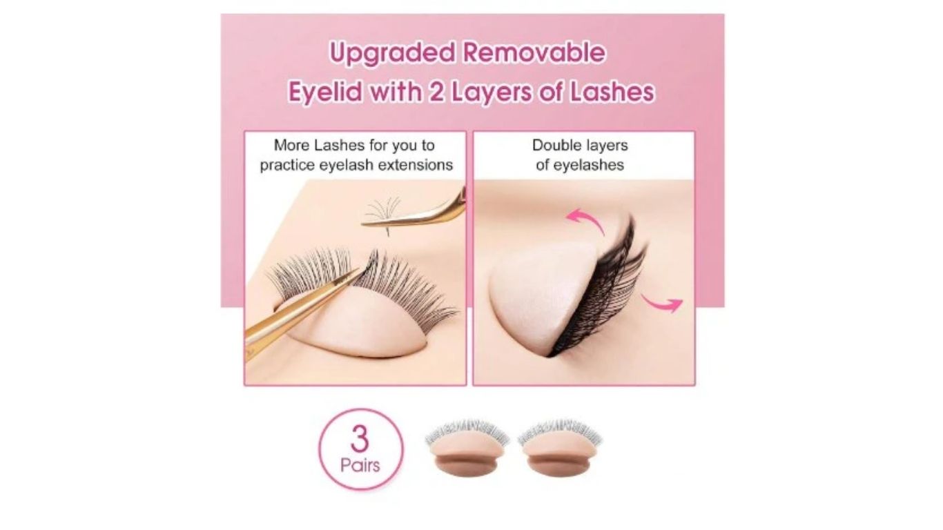 Replacement Eyelids For Mini Training Face (3 pairs)