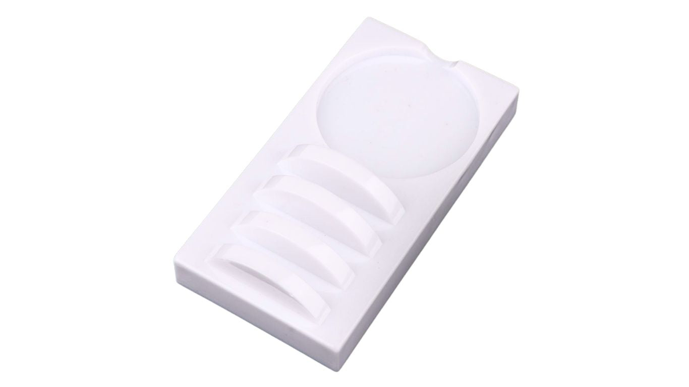 Eyelash Extension Holder & Glue Pallet - White