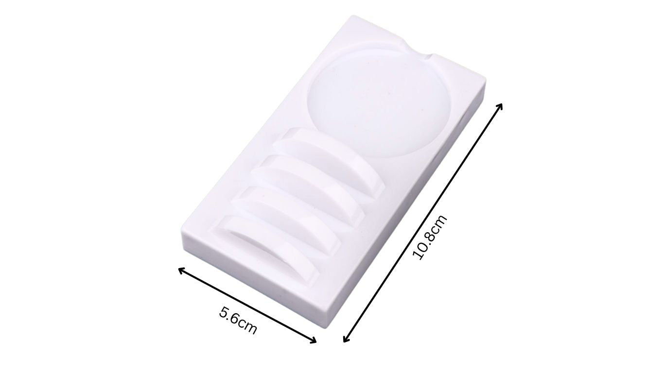 Eyelash Extension Holder & Glue Pallet - White