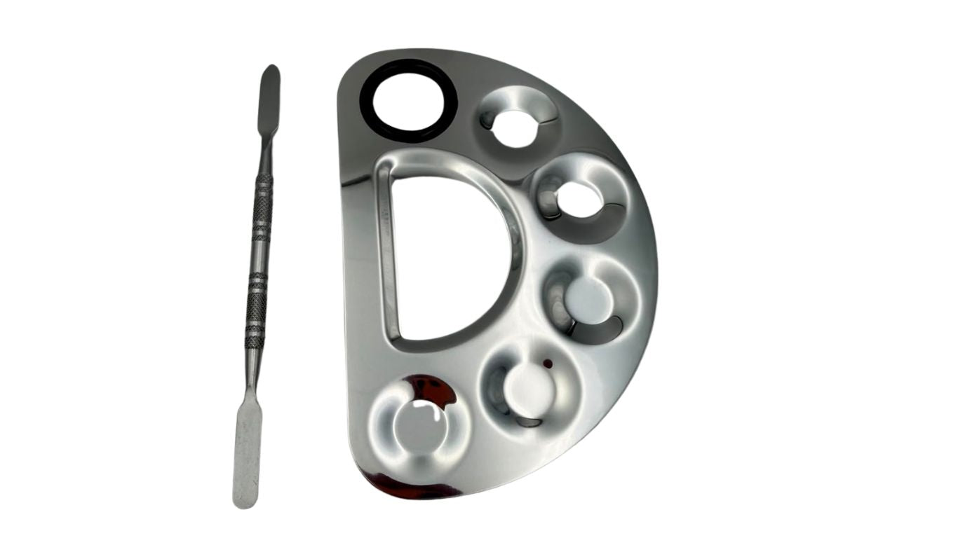 Make-up Mixing Palette - lrg half circle
