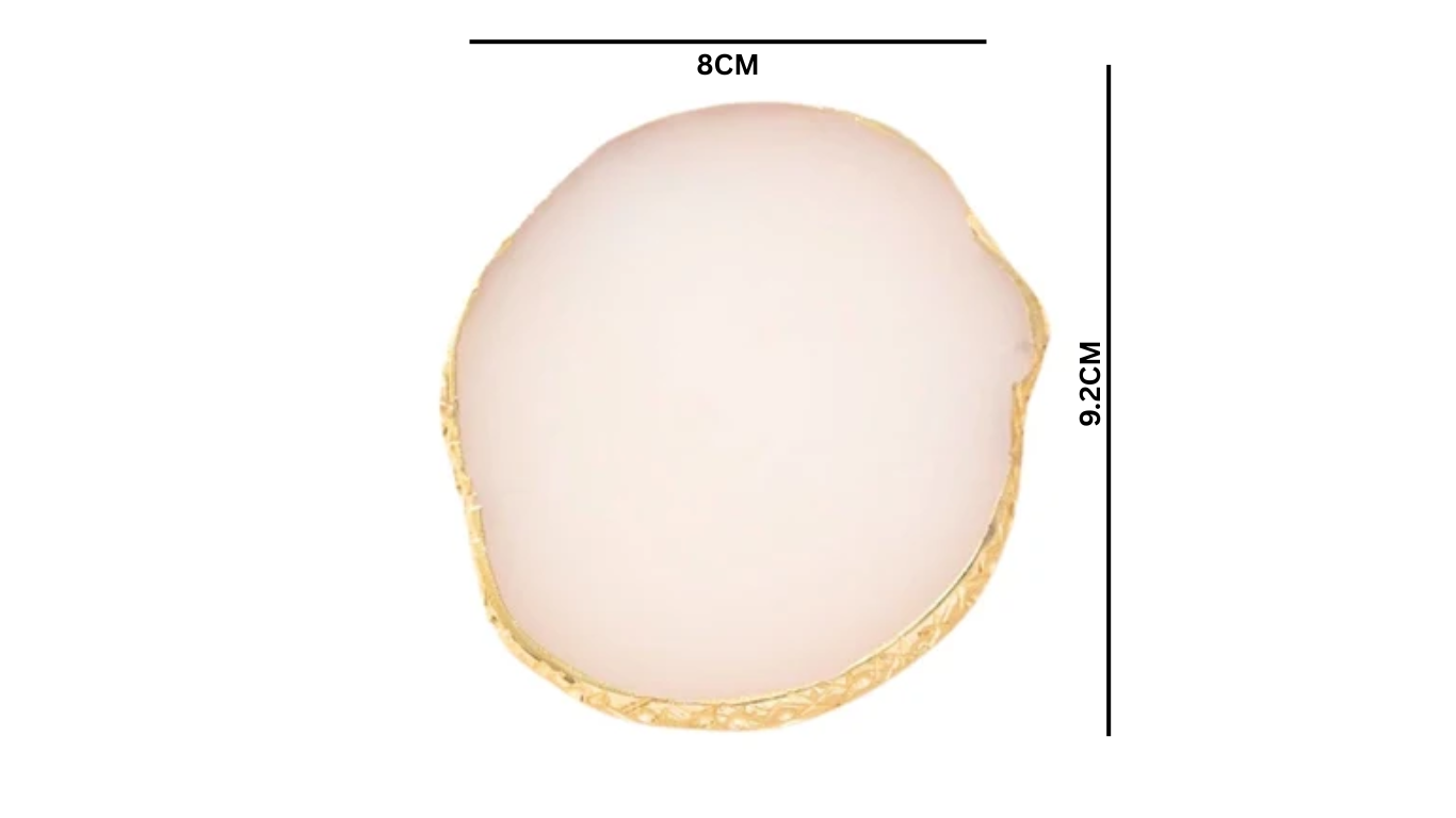 White Resin Display (gold border)