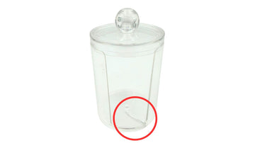 Perspex Round Cotton Pad Holder with Lid - Small (DEMO)