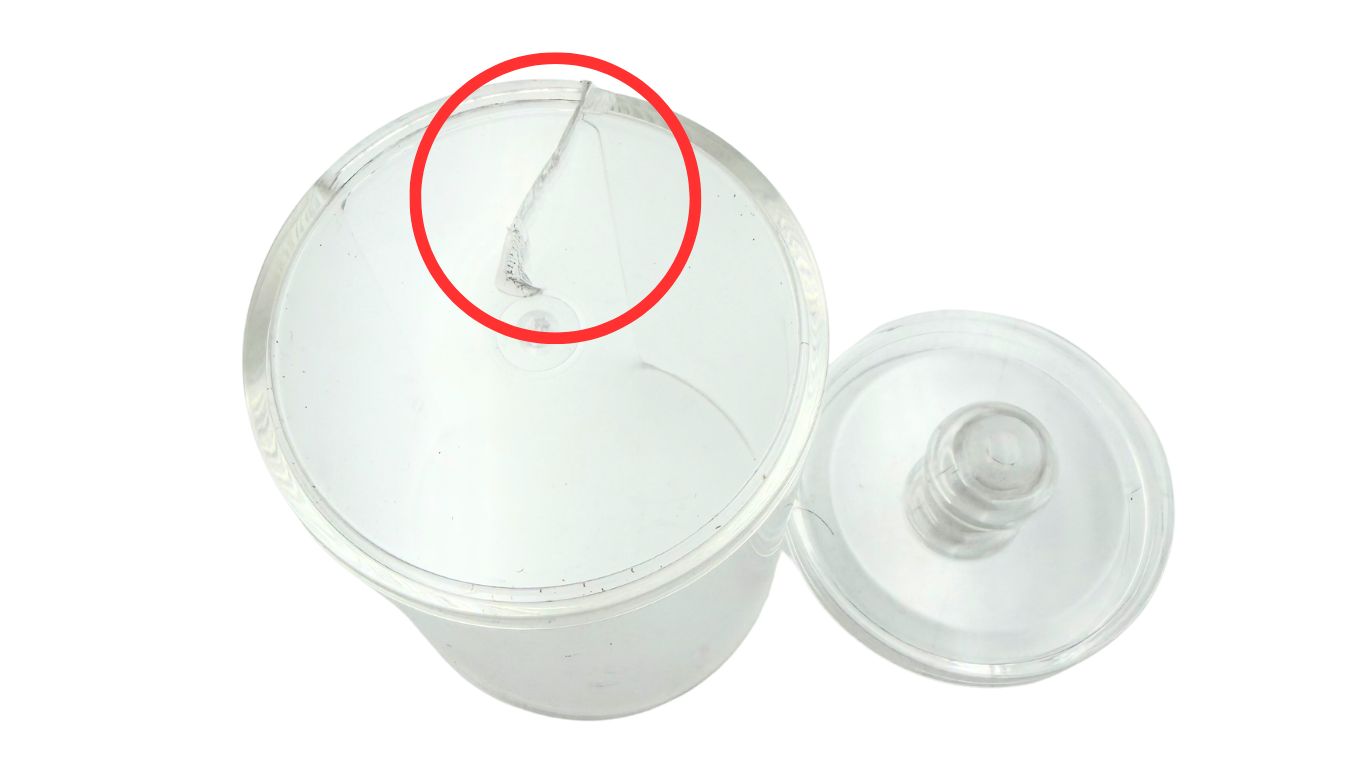 Perspex Round Cotton Pad Holder with Lid - Small (DEMO)