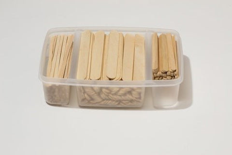Wooden Spatulas in container - W018A